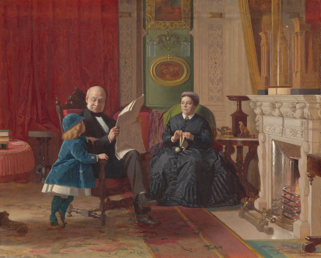 Familjen Brown, 1869. av Eastman Johnson