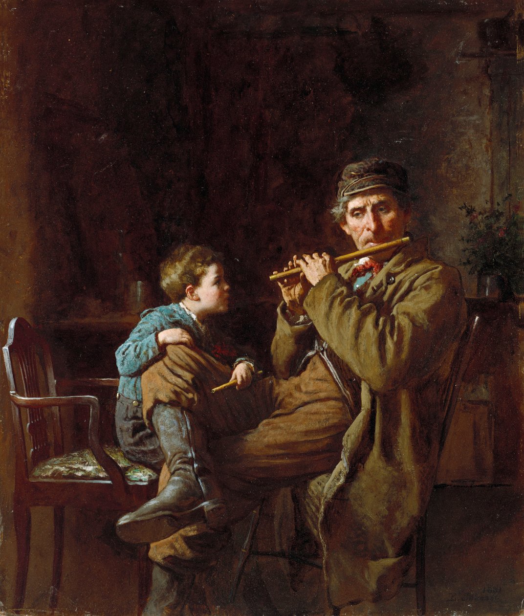 Den allvarsamma eleven, 1881 av Eastman Johnson