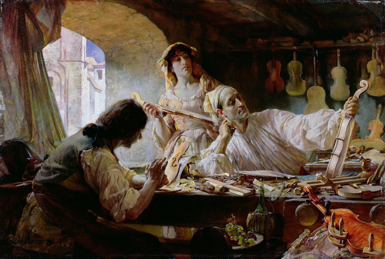 Antonio Stradivari, 1893 (panel) av Edgar Bundy