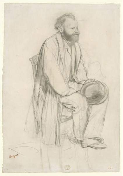  Study for a portrait of Edouard Manetn av Edgar Degas