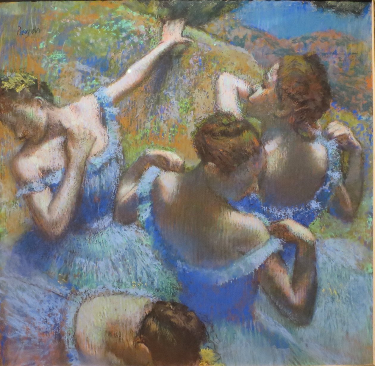  Tanzerinnen in Blaun av Edgar Degas