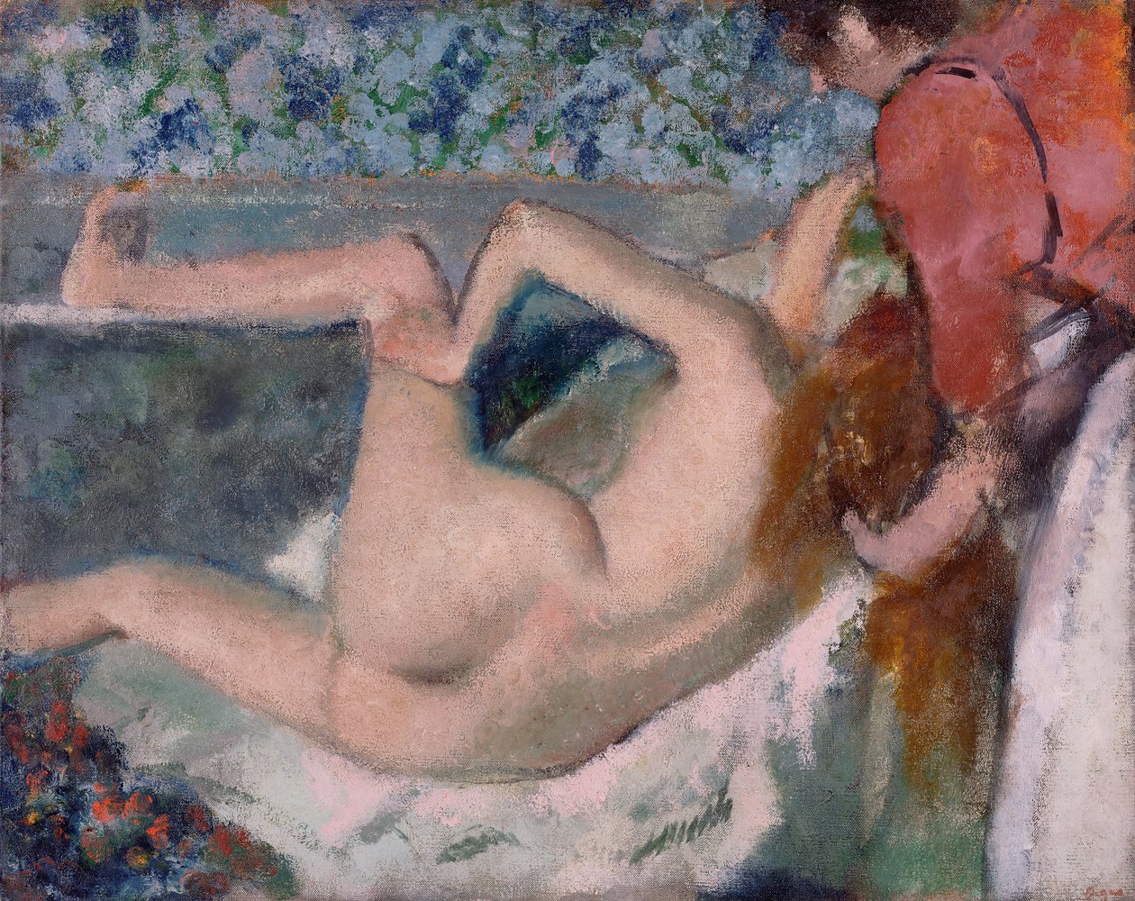 Efter badet av Edgar Degas