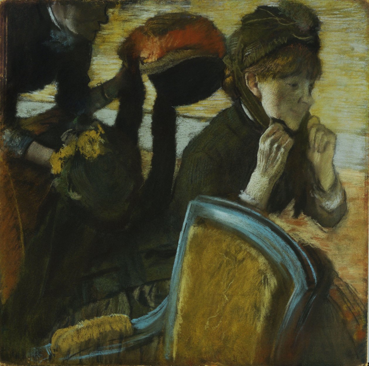 At the Milliners av Edgar Degas