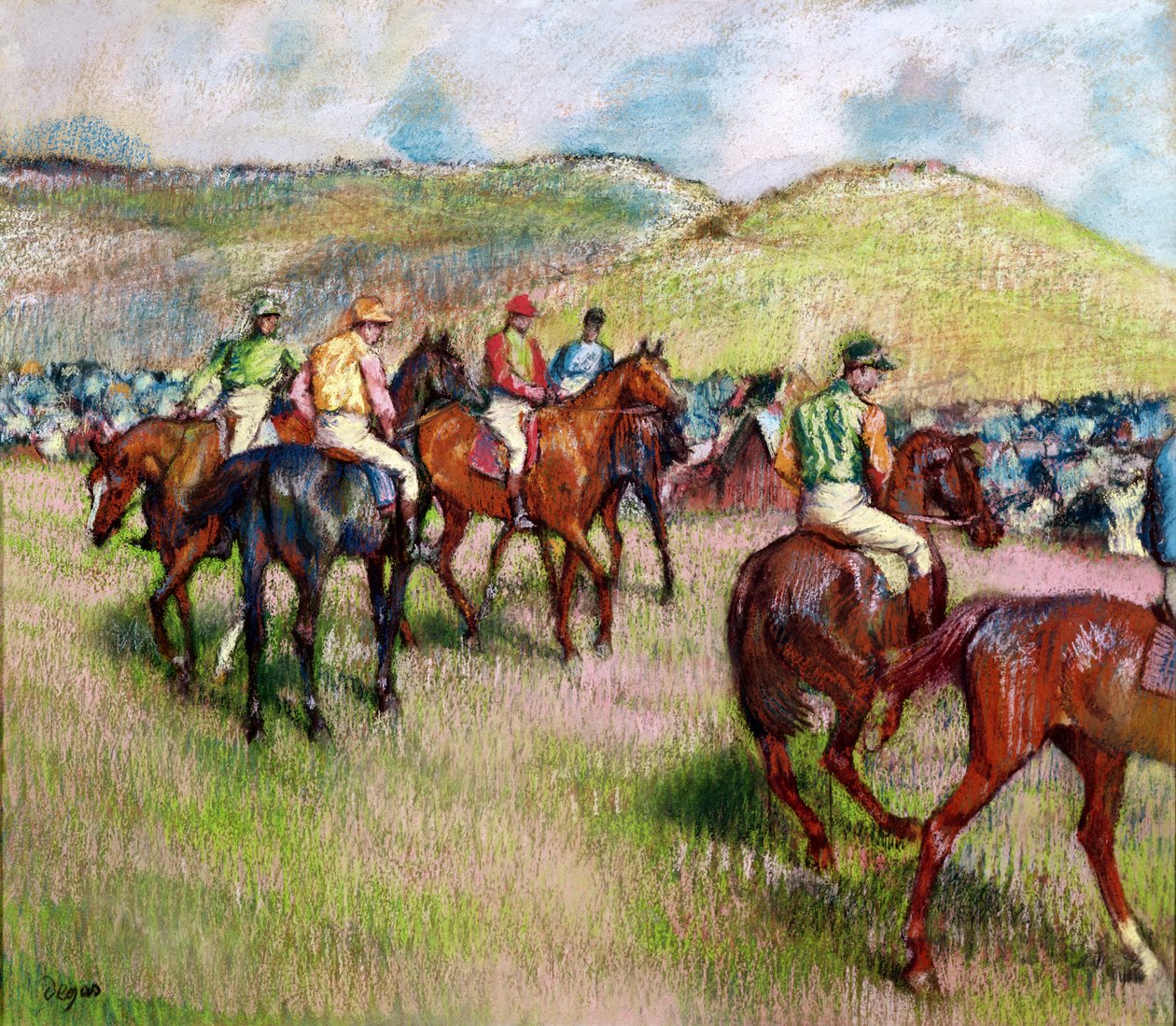 Före loppet, ca 1893 (pastell) av Edgar Degas