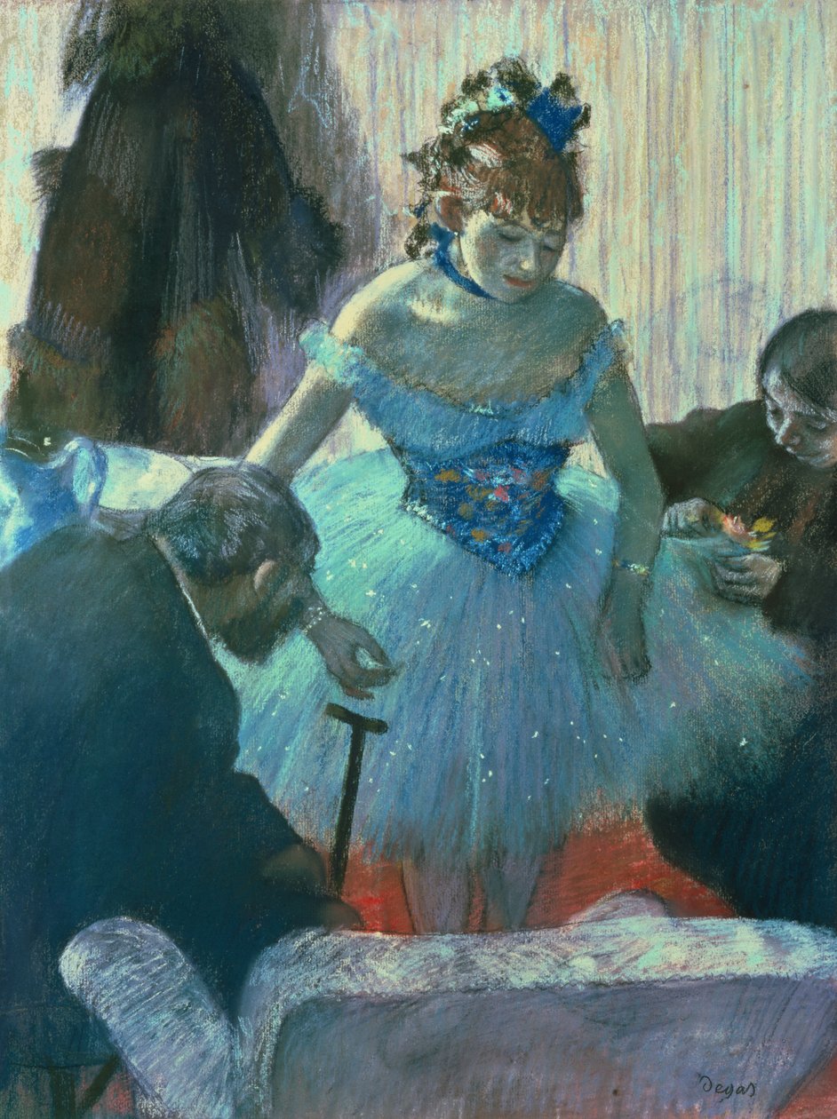 Dansare i hennes omklädningsrum (pastell) av Edgar Degas