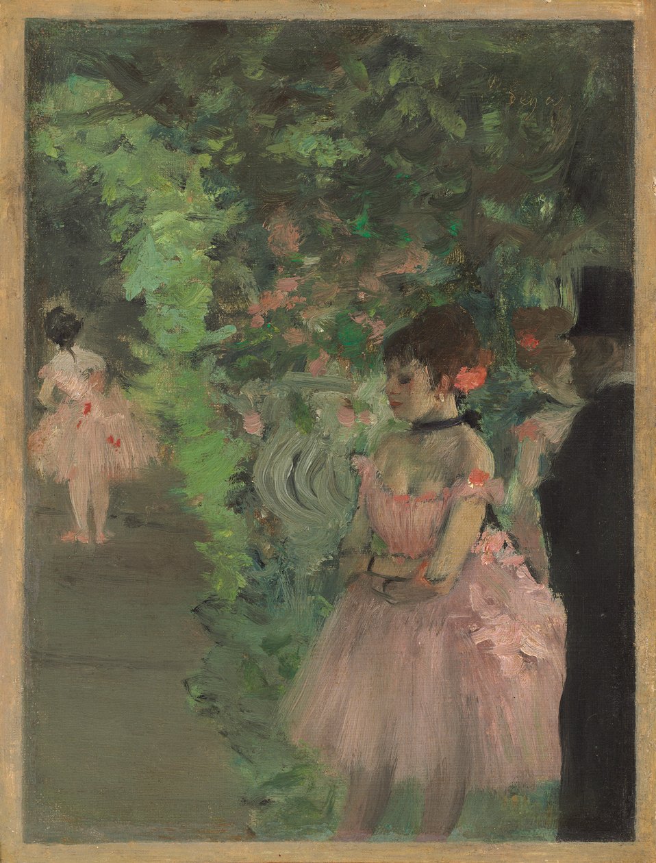 Dansare bakom scenen av Edgar Degas