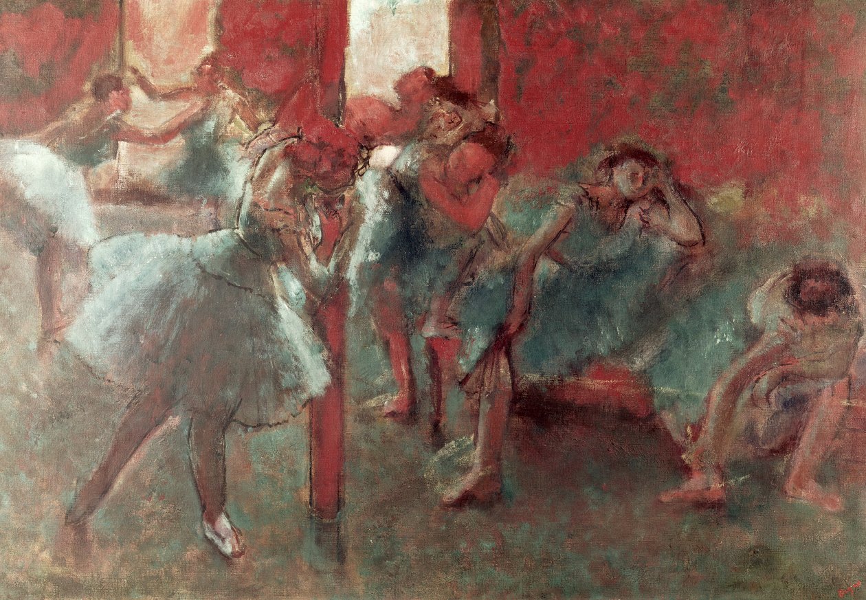Dansare vid repetitionen, 1895-98 (pastell på papper) av Edgar Degas