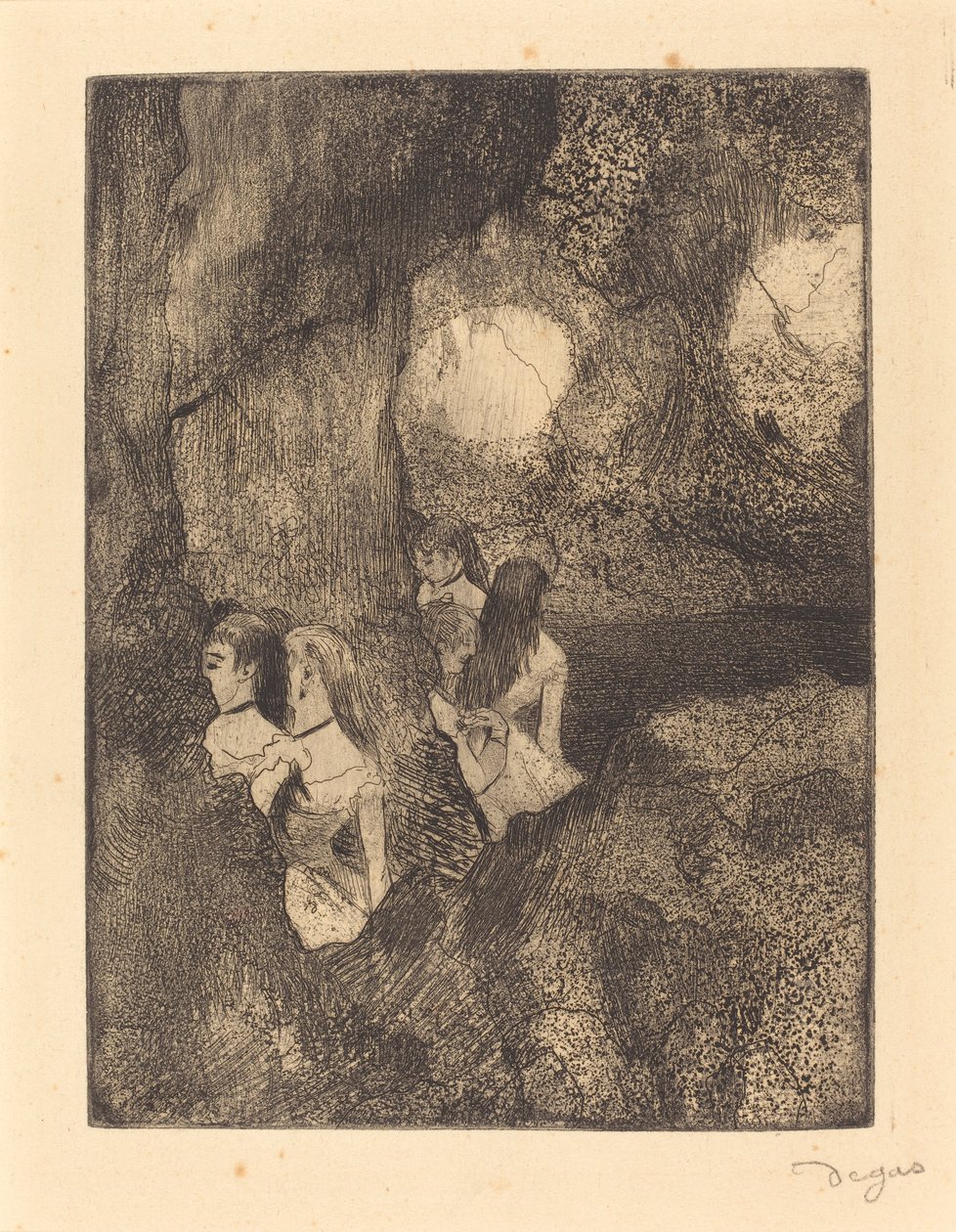 Dansare i vingarna av Edgar Degas