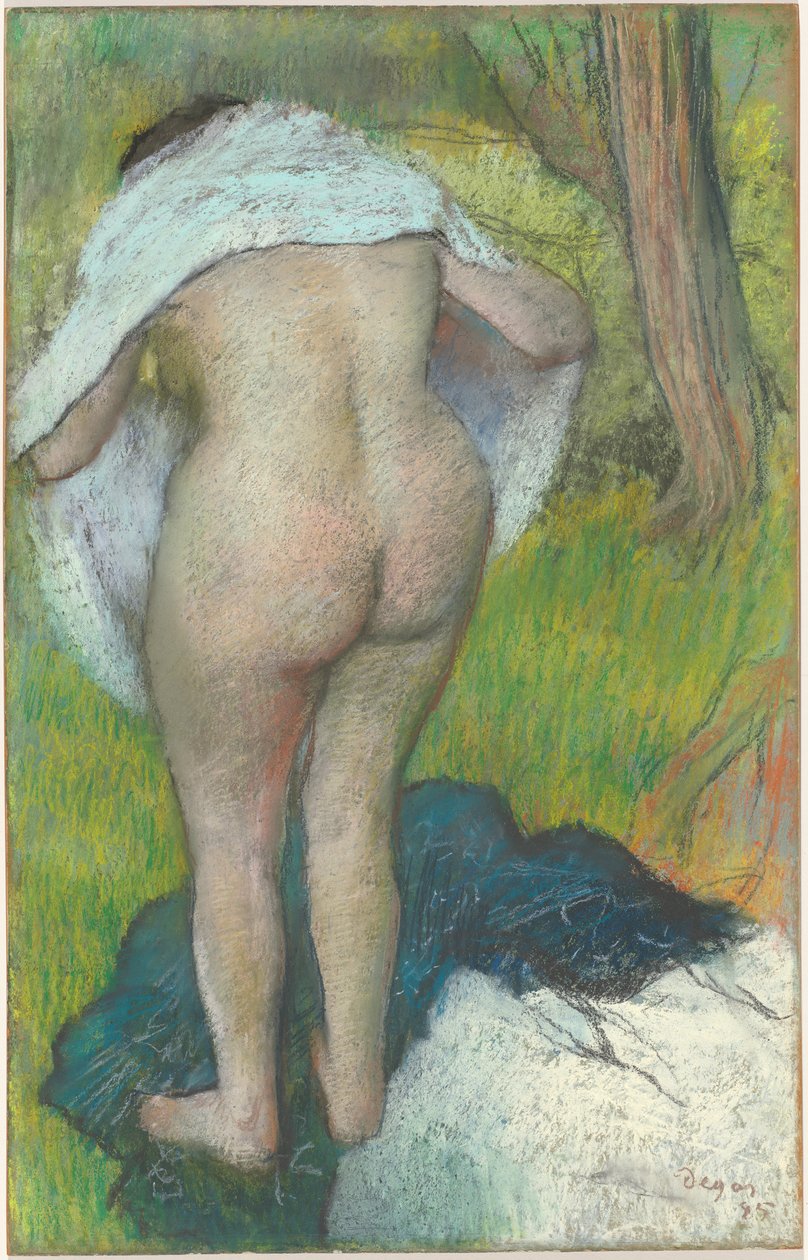 Tjej torkar sig själv av Edgar Degas