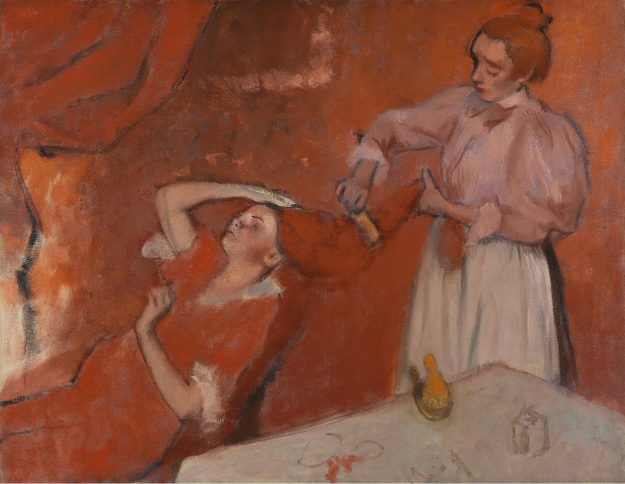 La Coiffure  av Edgar Degas