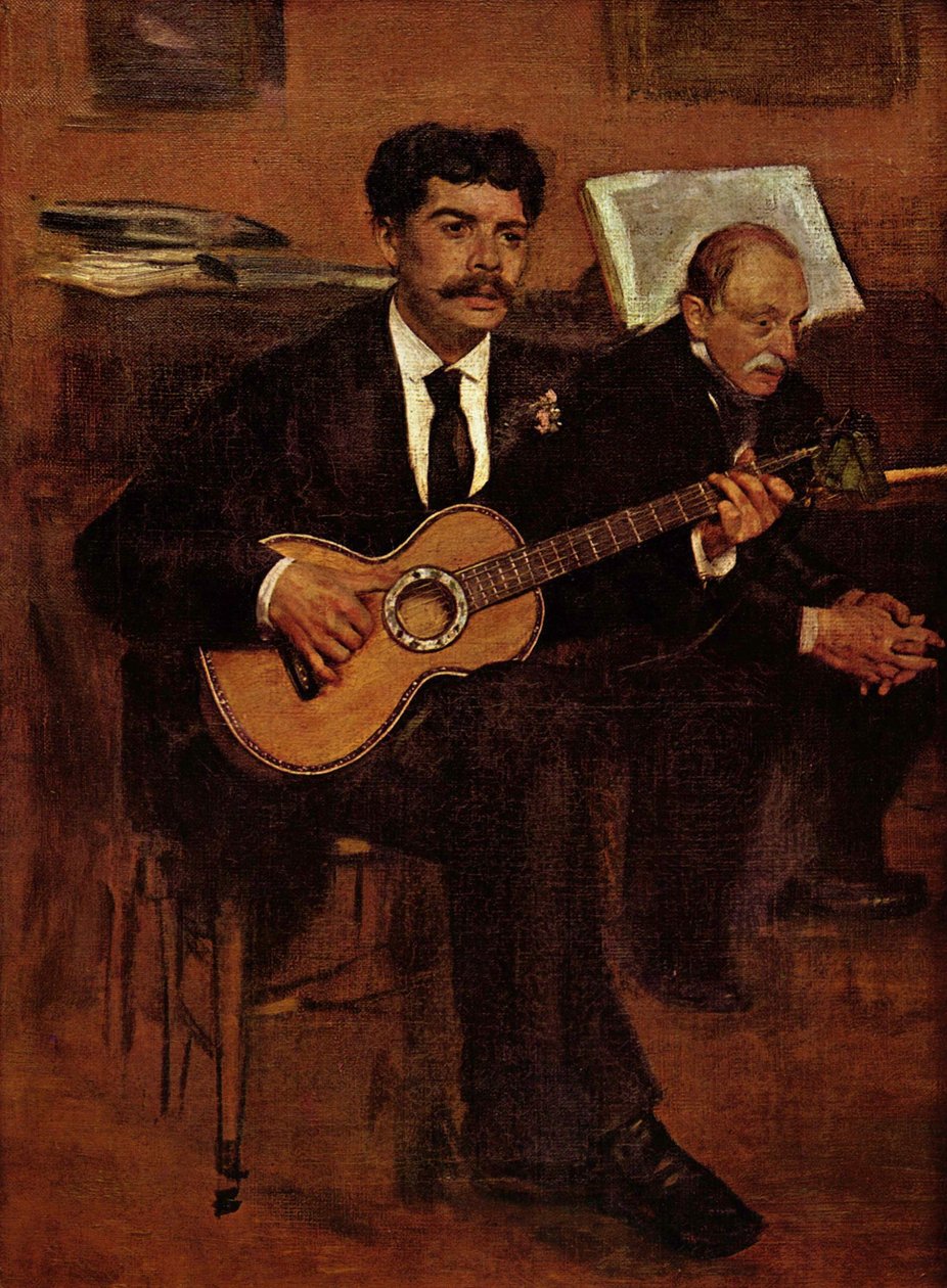 Lorenzo Pagans et Auguste de Gas av Edgar Degas