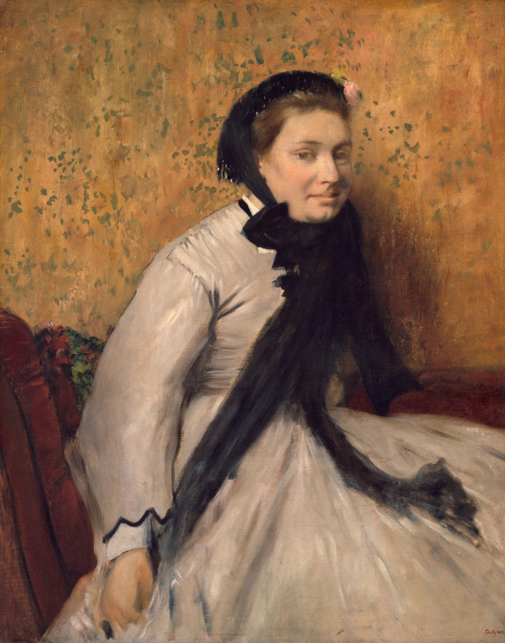 Portrait of a Woman in Gray av Edgar Degas