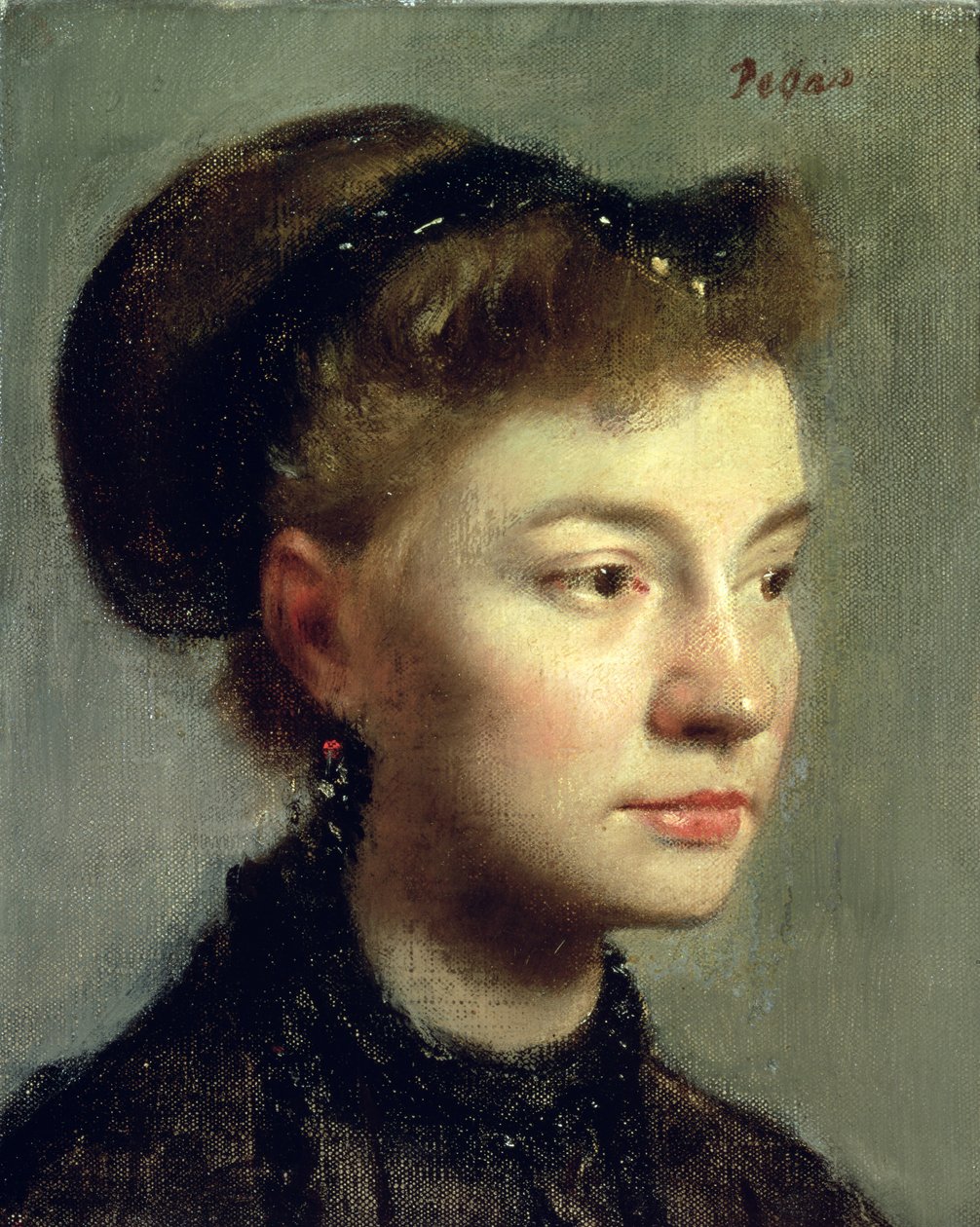 Porträtt av en ung kvinna, 1867 av Edgar Degas