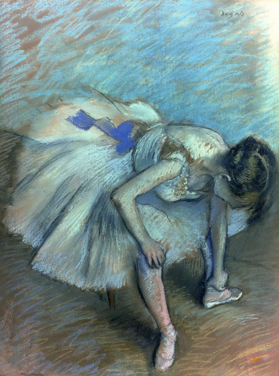 Sittande dansare, ca 1881-83 (pastell på papper) av Edgar Degas