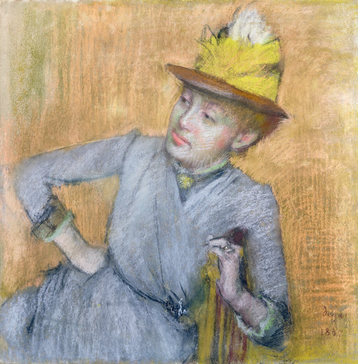 Sittande kvinna, 1887 (pastell på papper) av Edgar Degas