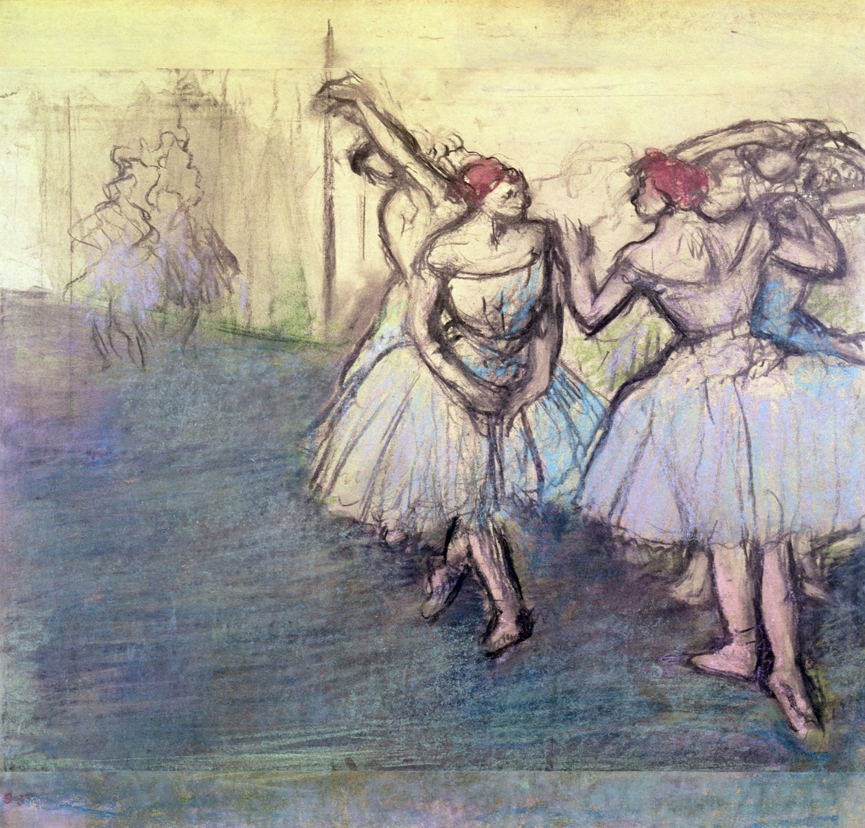 Dansarna (pastell på papper) av Edgar Degas
