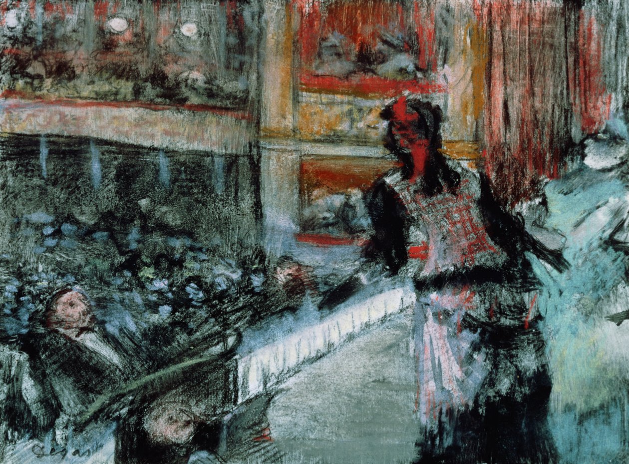 Teaterscen (pastell) av Edgar Degas