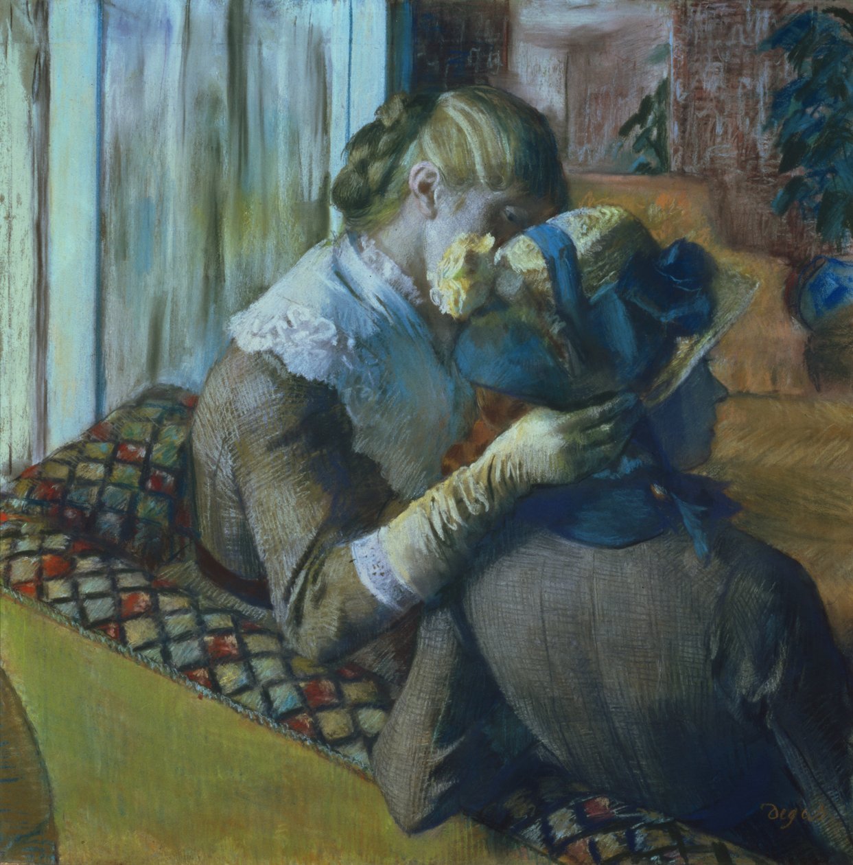 Två kvinnor (pastell) av Edgar Degas