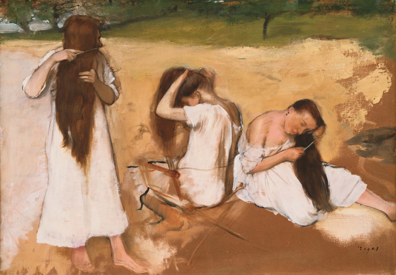 Kvinnor som kammar håret av Edgar Degas