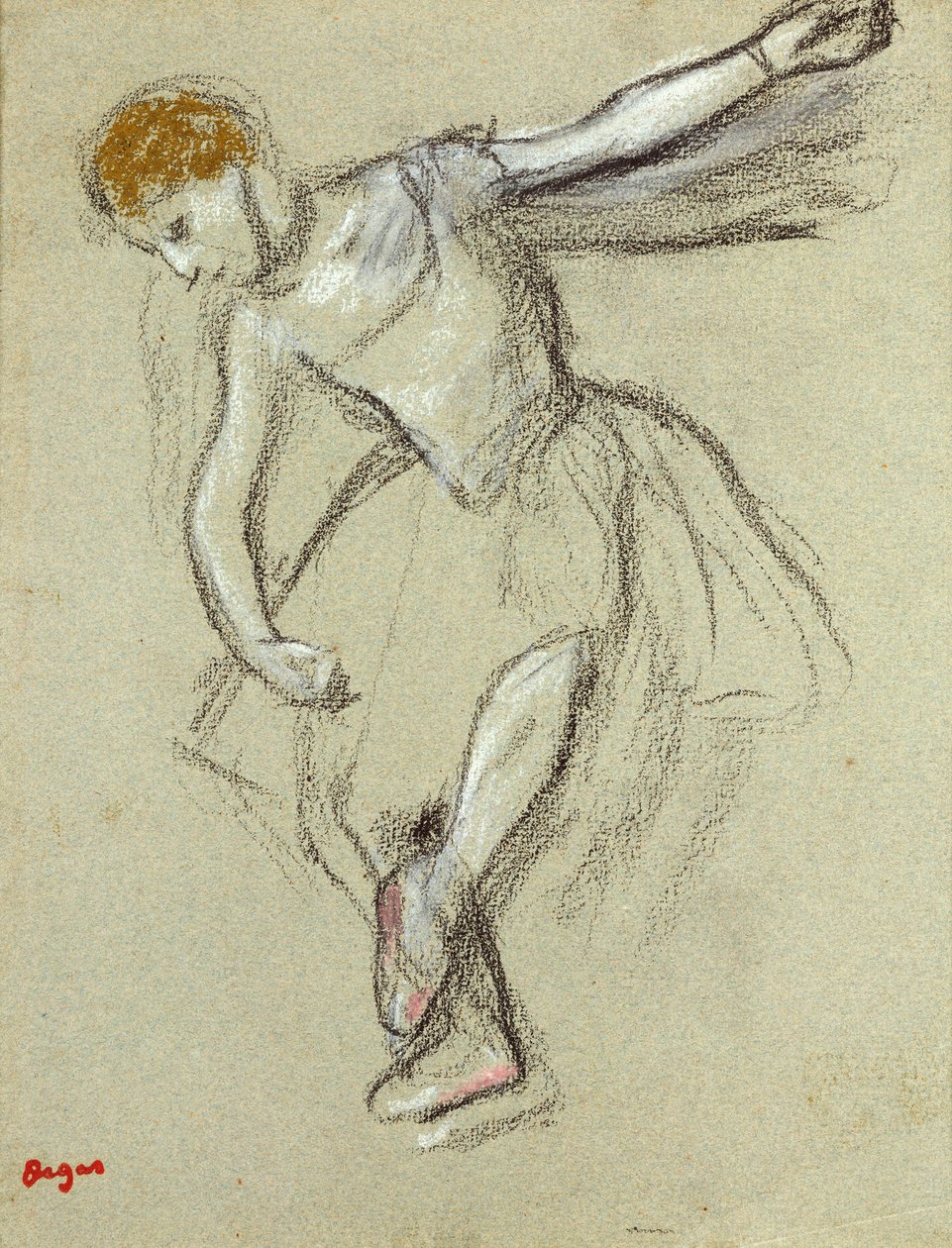 En dansare i profil av Edgar Degas