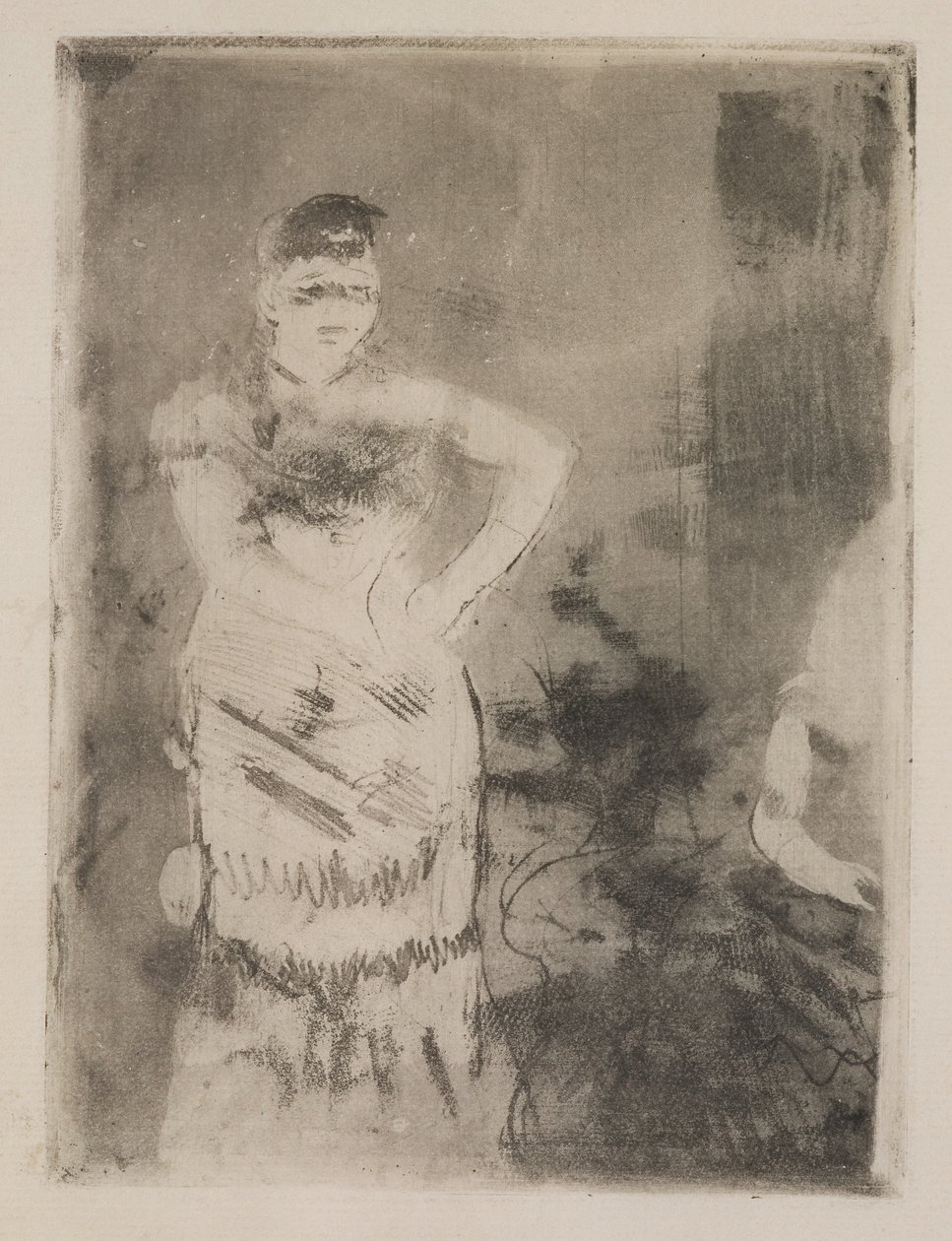 En sångare av Edgar Degas