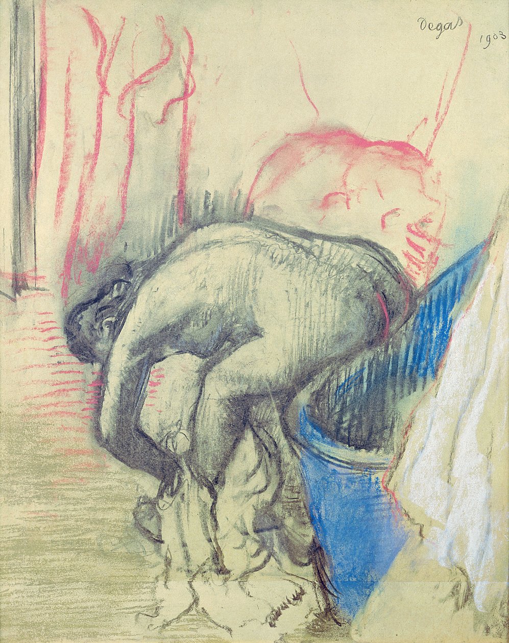 Efter badet av Edgar Degas