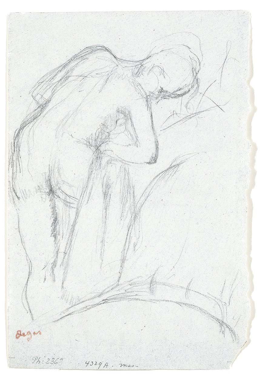Efter badet av Edgar Degas