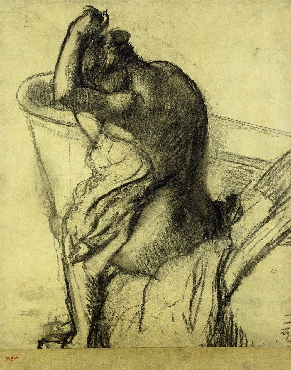 Efter badet; Après le Bain, 1899 av Edgar Degas