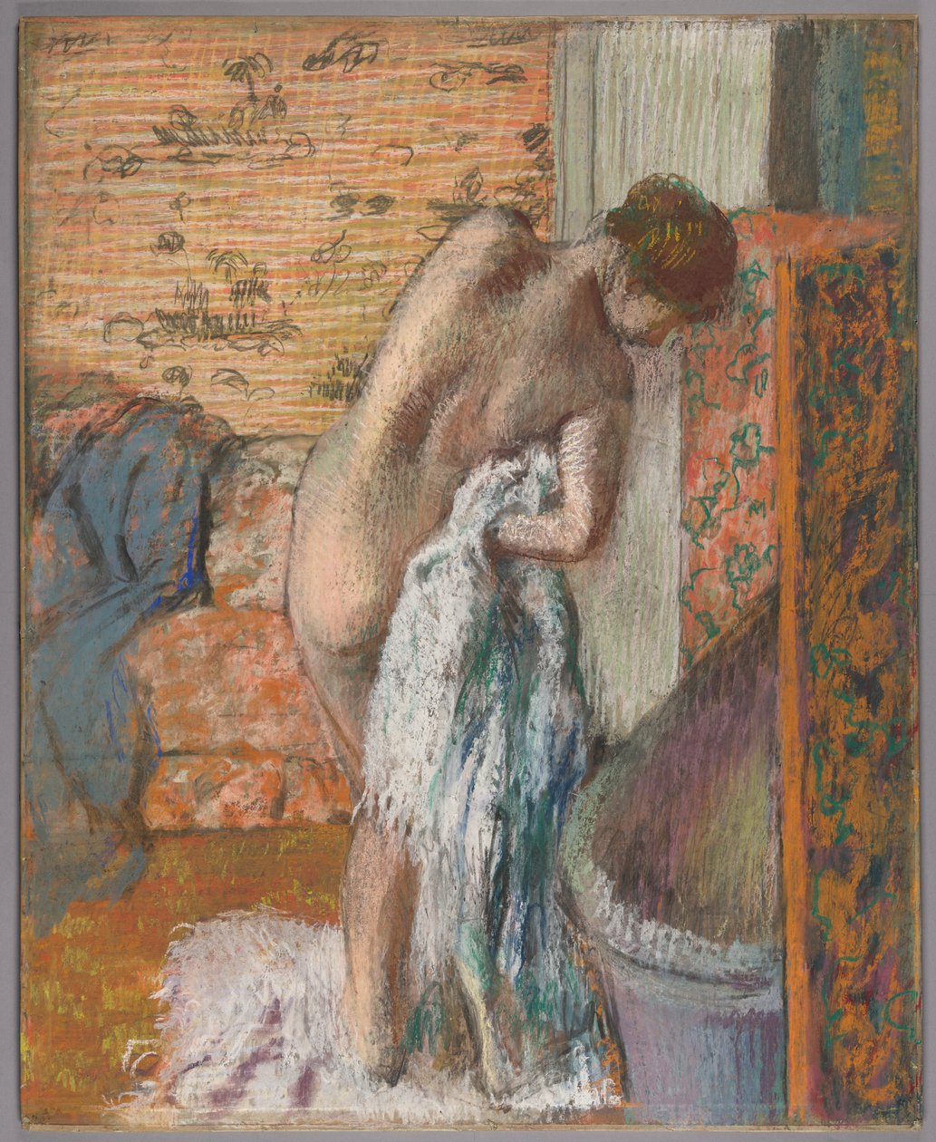 Efter badet av Edgar Degas