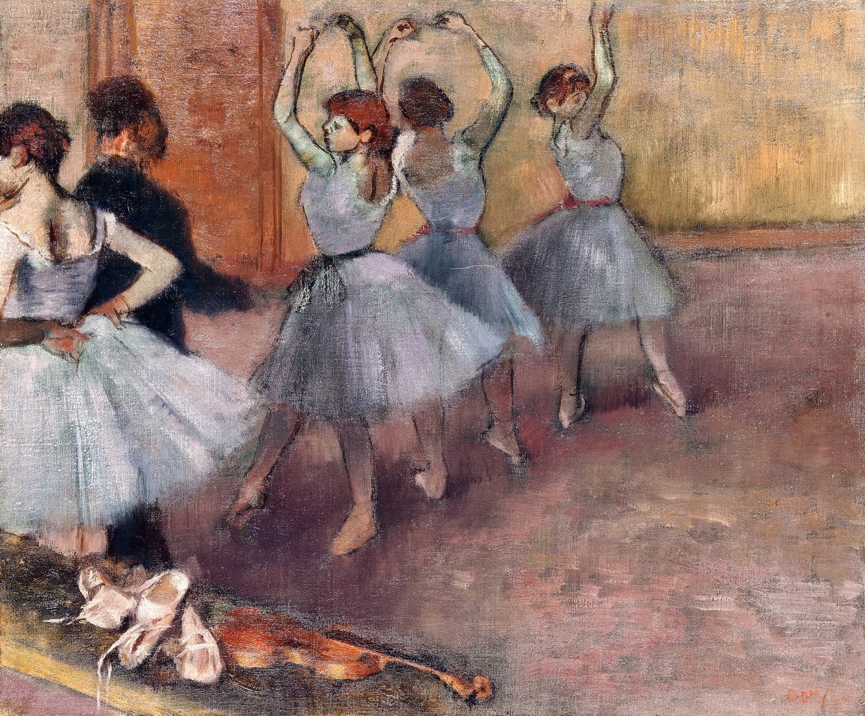 Blåtonade dansare av Edgar Degas