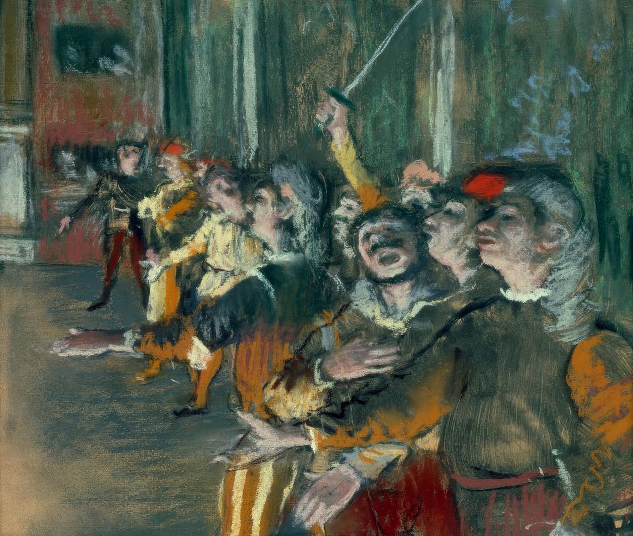 Korister, sa också statisterna av Edgar Degas