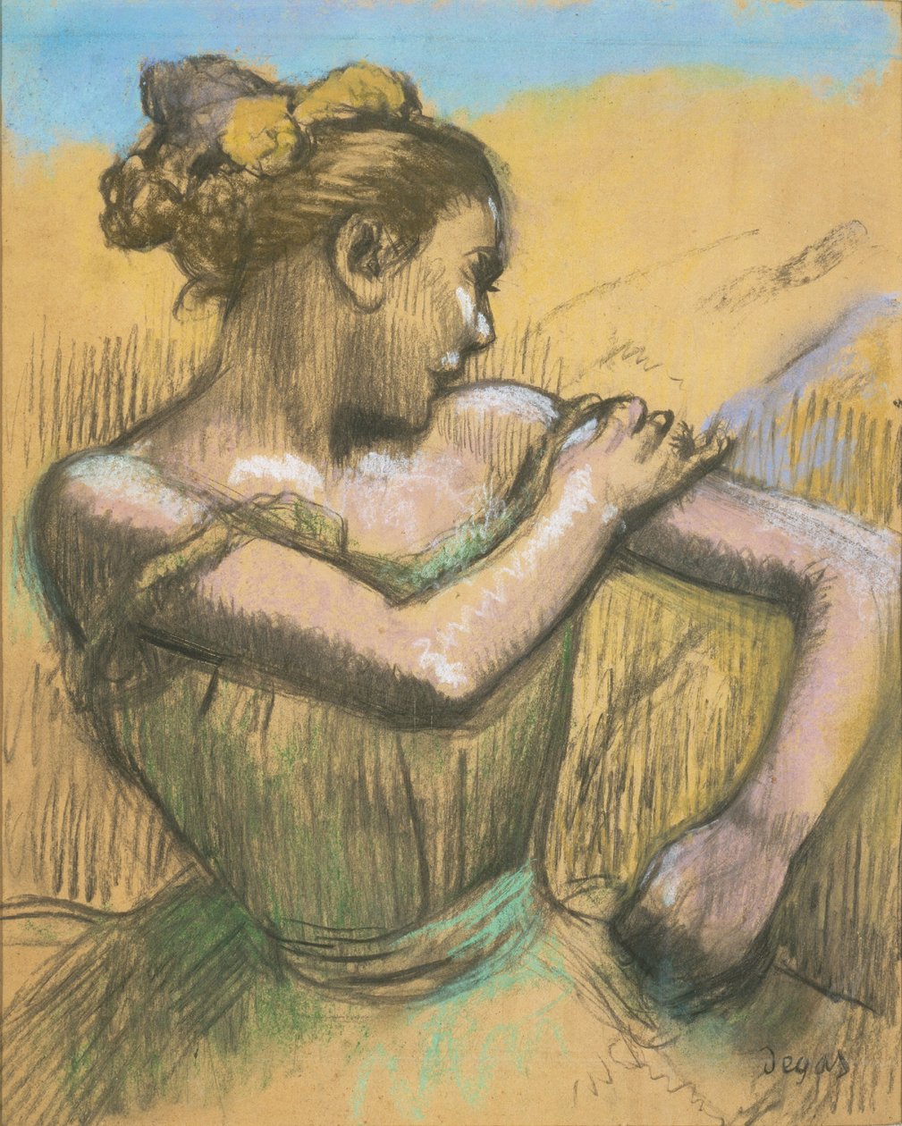 Dancer, ca 1895-99 (pastell och kol på papper) av Edgar Degas