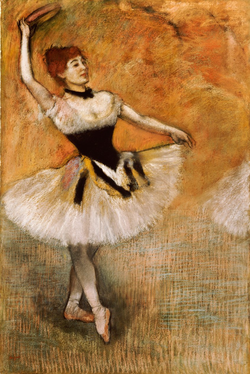 Dansare med tamburin, 1882 av Edgar Degas
