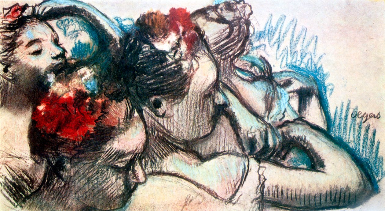 Dansarhuvuden, 1899 av Edgar Degas