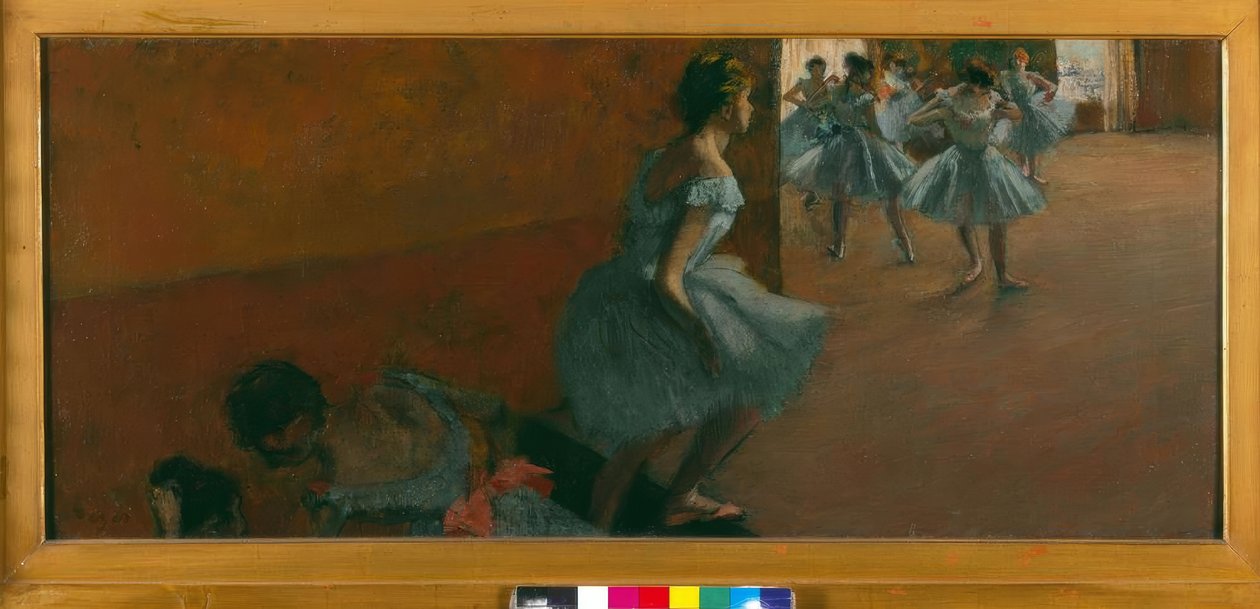 Dansare som går uppför en trappa av Edgar Degas