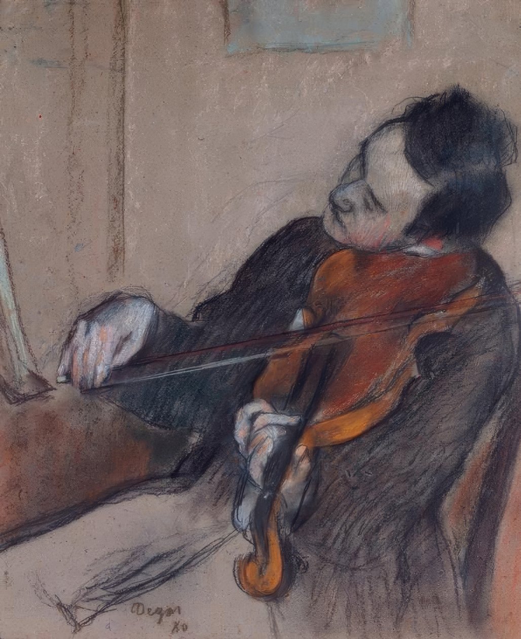 Violaspelaren av Edgar Degas