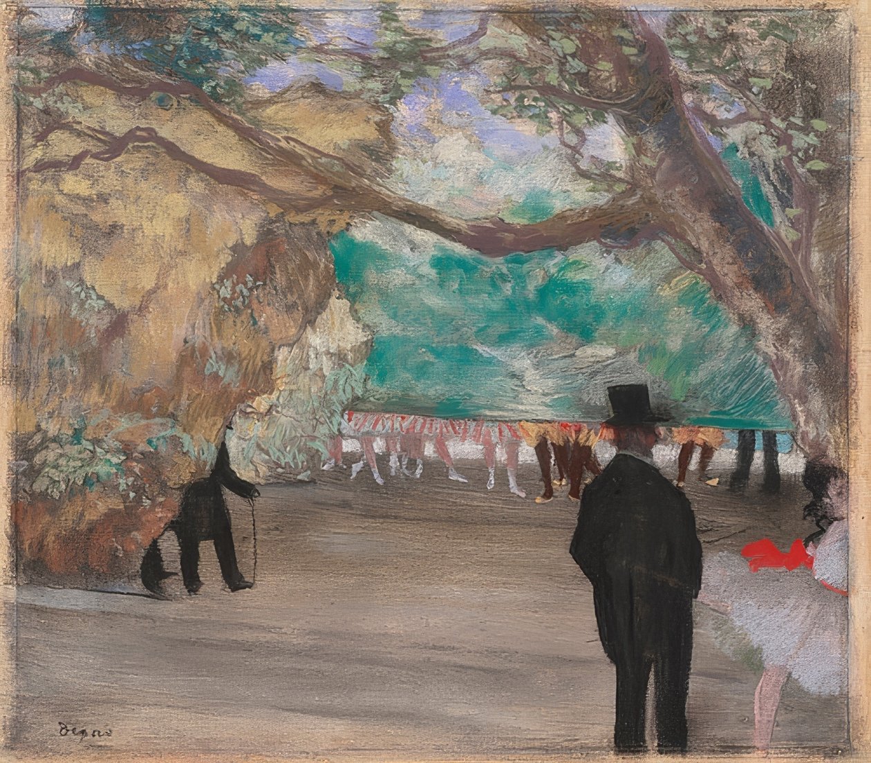 Gardinen. Omkring 1880 av Edgar Degas