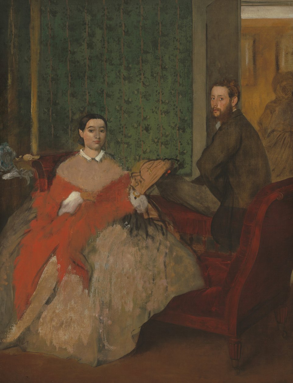 Edmondo och Thérèse Morbilli, ca. 1865. av Edgar Degas