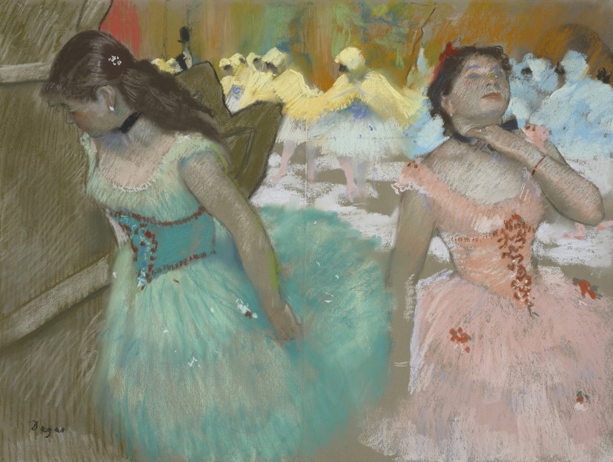 Maskedansarnas ingång, c.1879 av Edgar Degas
