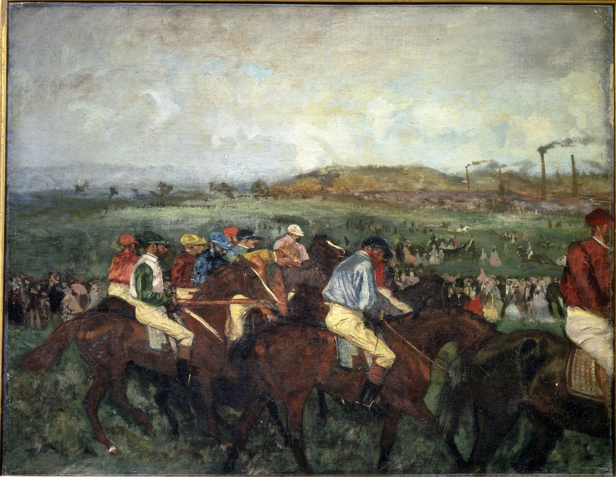 Gentlemen race. Före avresan, 1862 av Edgar Degas