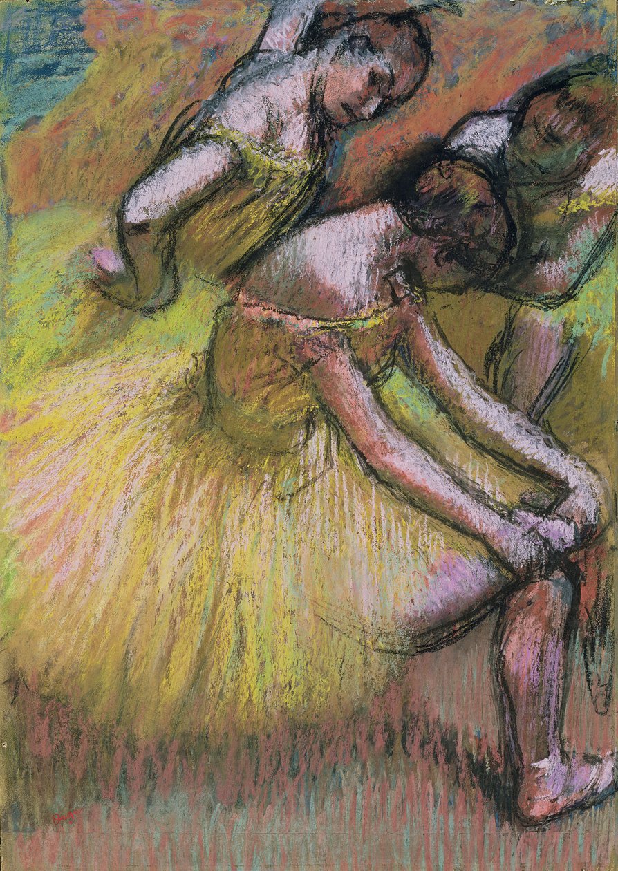 Grupp av tre dansare av Edgar Degas