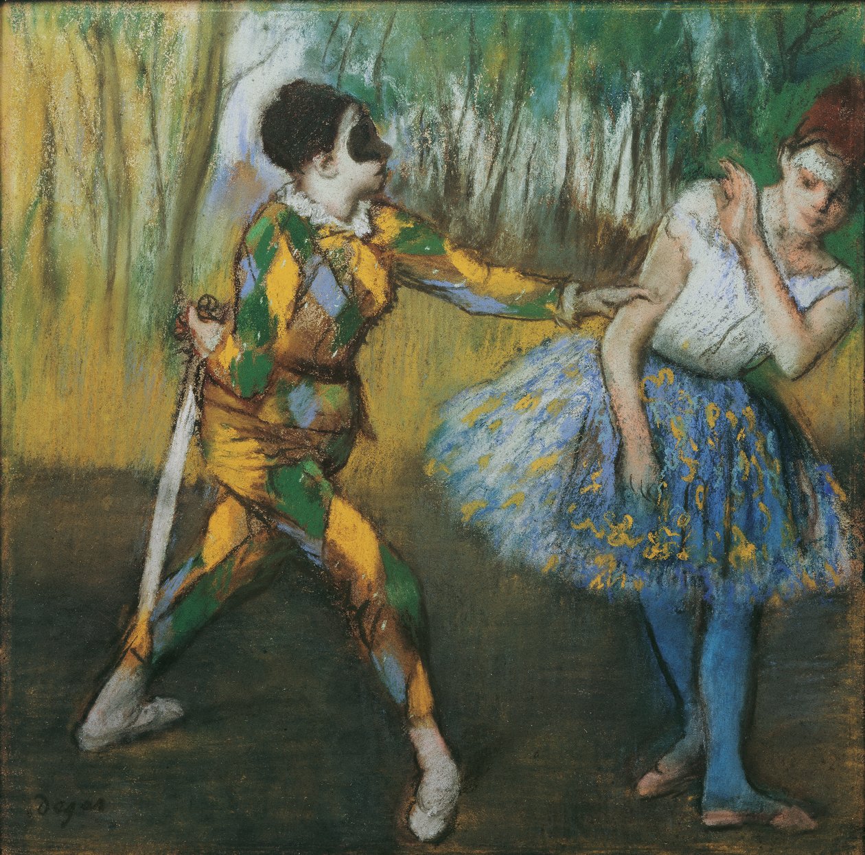 Harlekin och Colombine av Edgar Degas