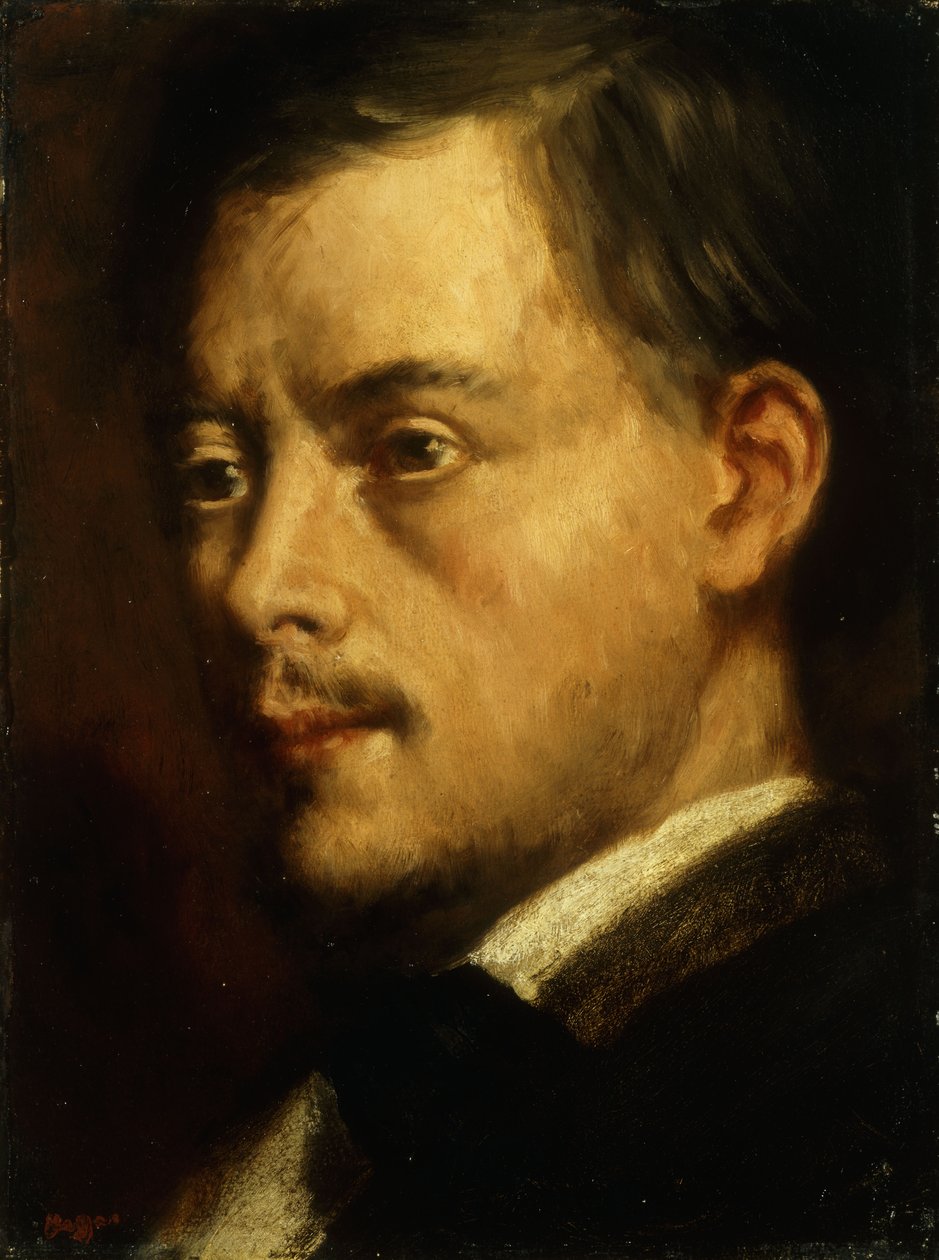 Head of a Man; Tete d"Homme, ca 1864 av Edgar Degas