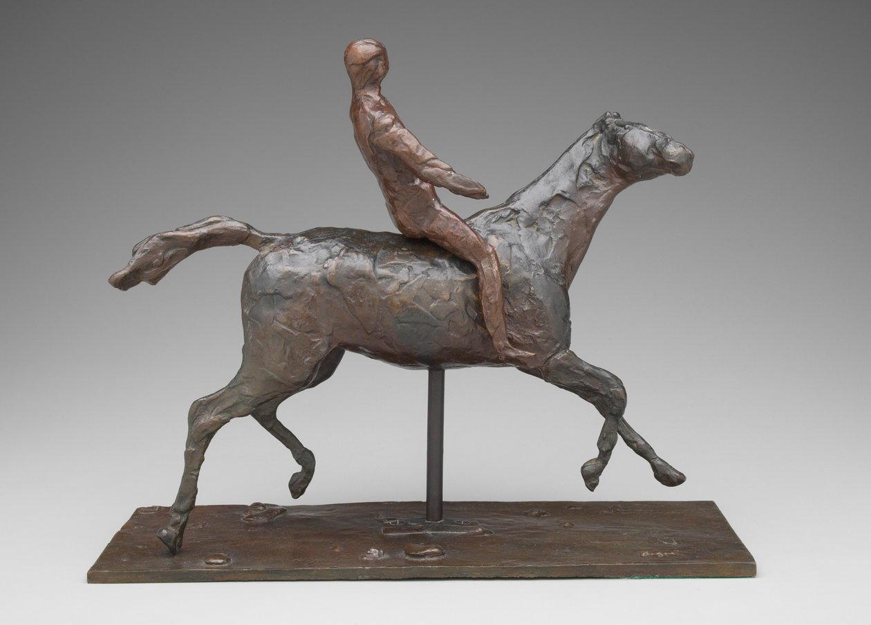 Häst och ryttare, ca 1900 (brons) av Edgar Degas