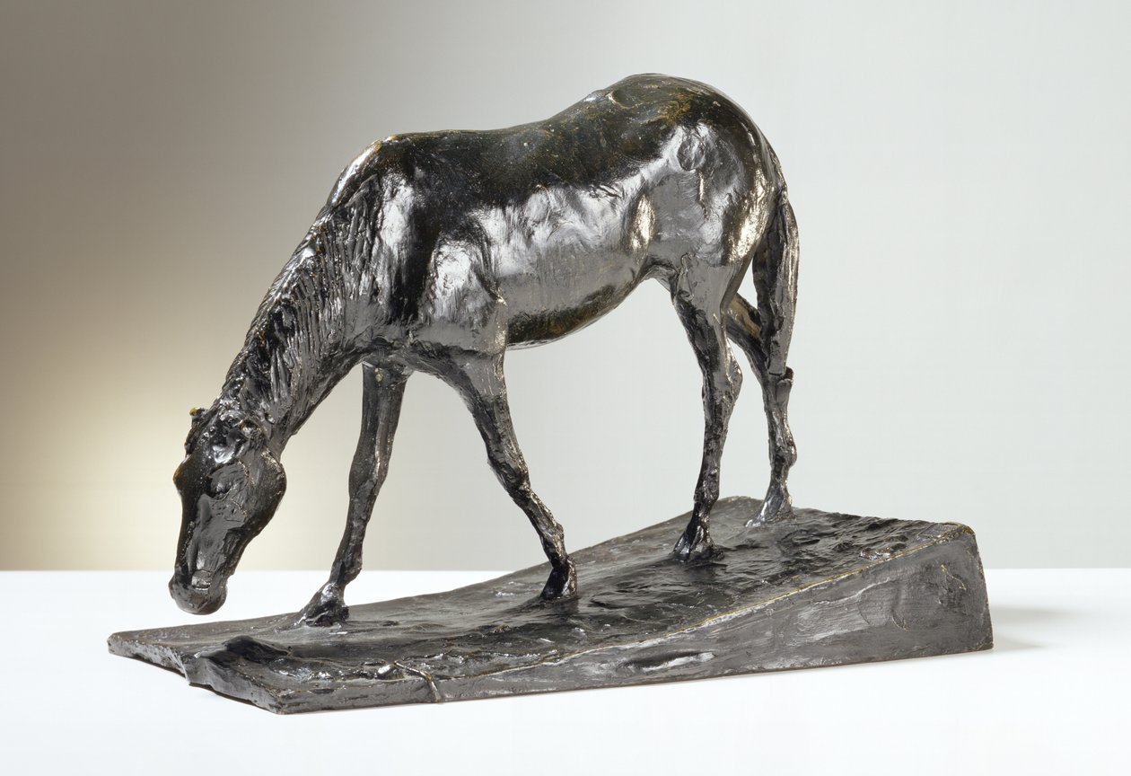 Häst vid tråg (brons) av Edgar Degas