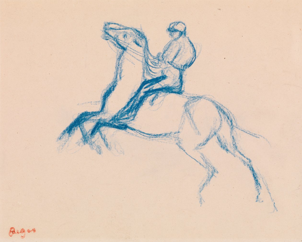 Jockey på häst av Edgar Degas