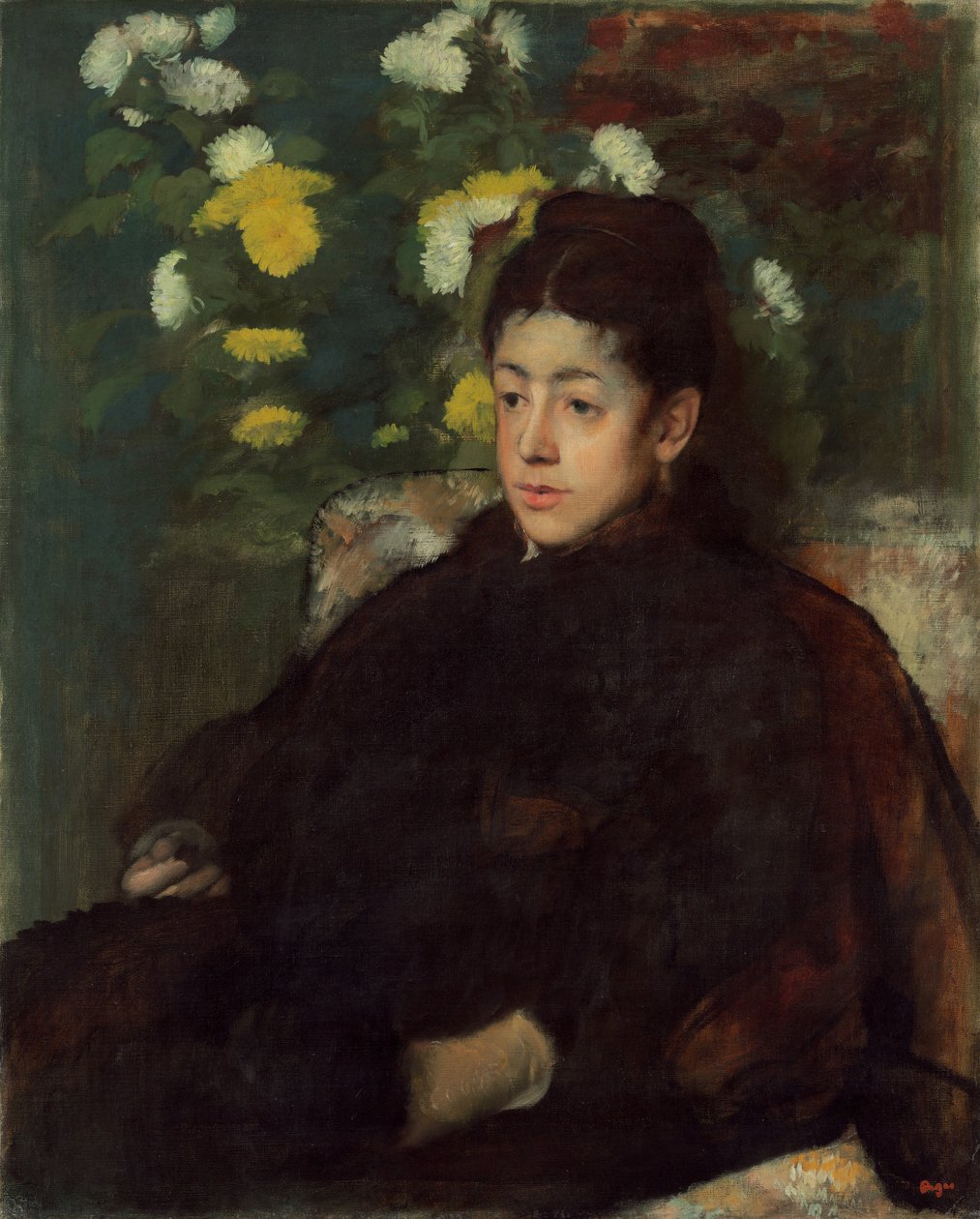 Mademoiselle Malot, ca. 1877. av Edgar Degas