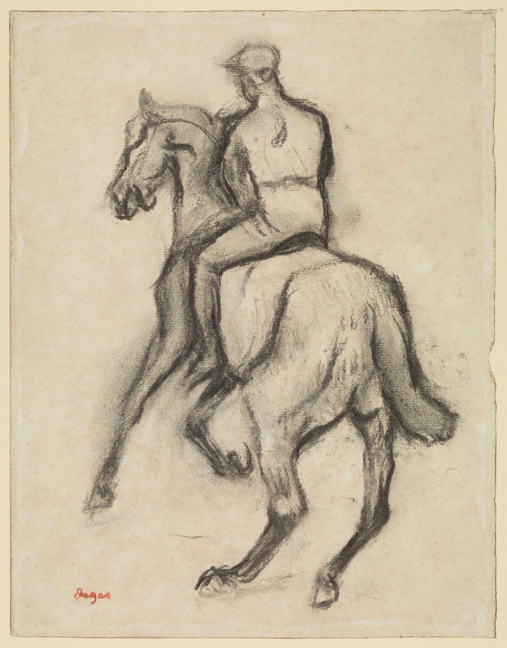 Man till häst, ca 1888 av Edgar Degas