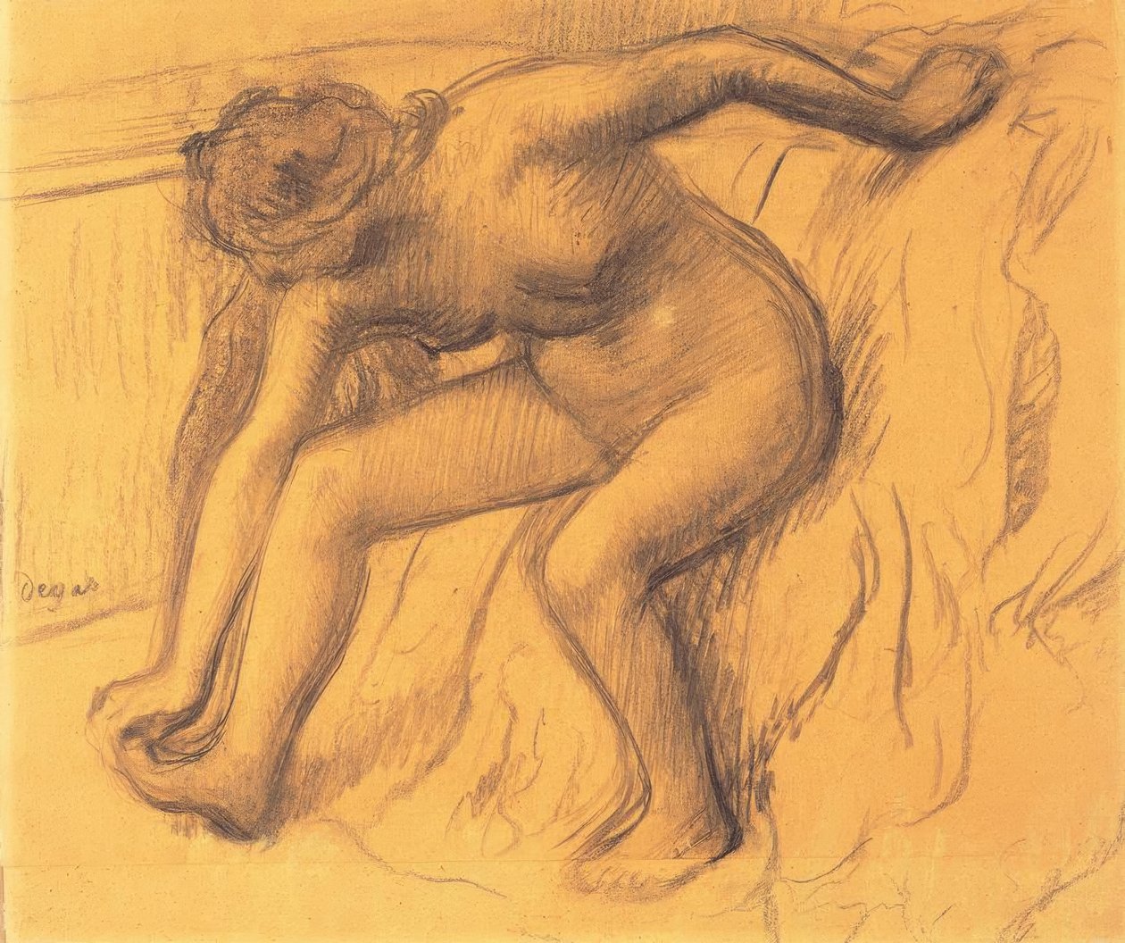 Efter badet av Edgar Degas