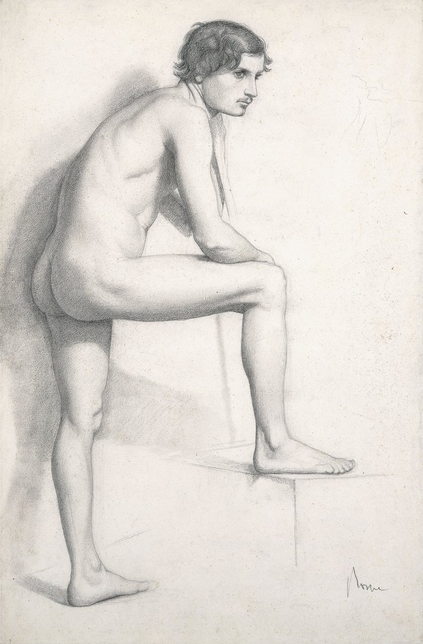Nakenstudie, ca 1858 av Edgar Degas